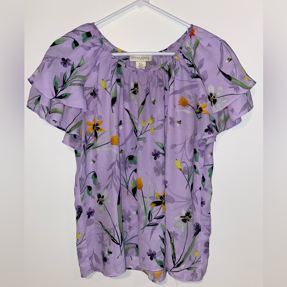 Cynthia Rowley Floral Blouse